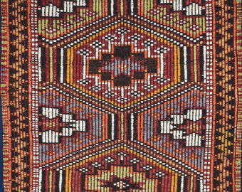 Small Colourful Vintage Anatolian Kilim - Rug     72 x 102cm     (2)