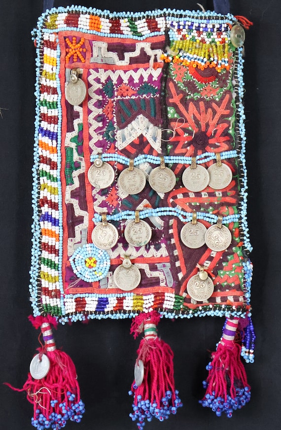 Antique Patchwork Afghan Purse (2) - image 1