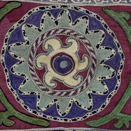 シルク刺繍のヴィンテージ スワット バレー クッション - Etsy 日本