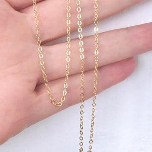 SIMPLE THIN NECKLACE, 14k Gold Filled, Minimalist Everyday Necklace, Dainty Layering Necklace, Perfect Necklace for Charms, Gift for Her