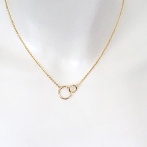 ETERNITY CIRCLE NECKLACE, 14k Gold Filled, Best Gift For Friends/Lovers/Family, Minimalist Circle Necklace, Meaningful Dainty Karma Necklace