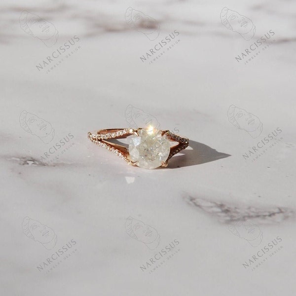 Salt and Pepper Diamond Engagement Ring Etsy