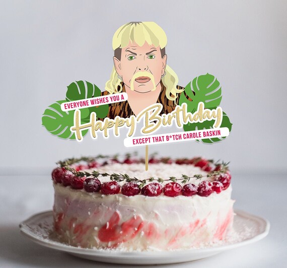 Tiger King Joe Exotic Cake Topper Wishing You A Happy Etsy Tiger King Joe Exotic Cake Topper Wishing You A Happy Etsy