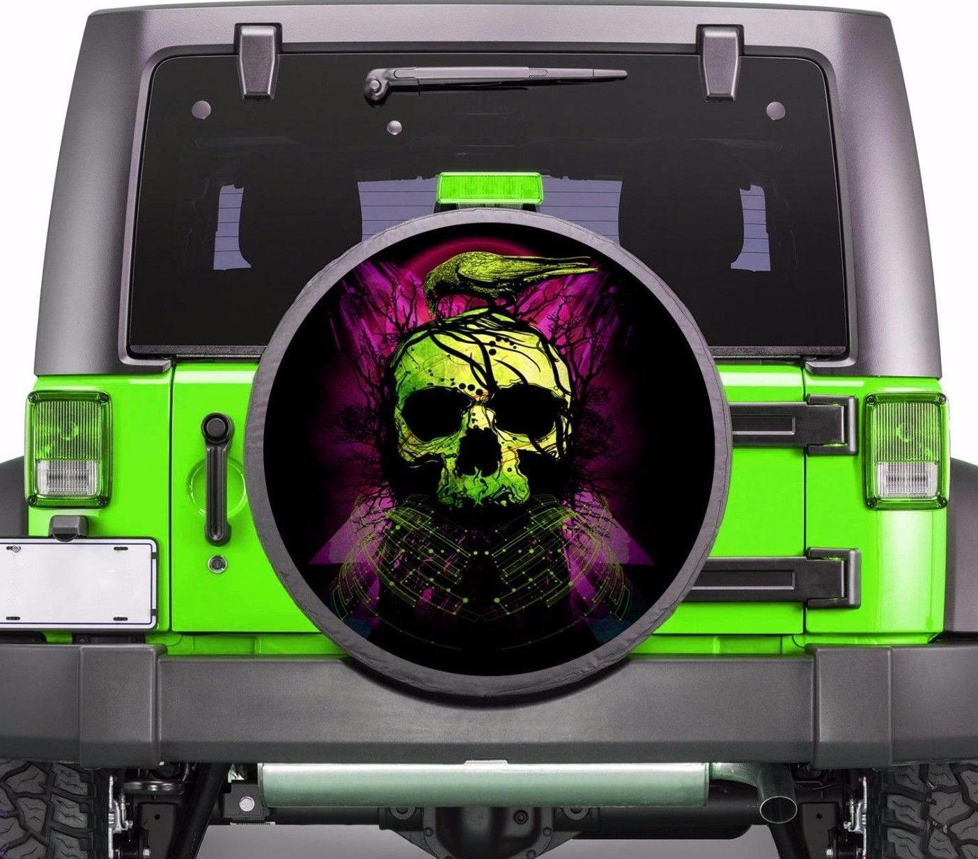 Skull Full Color Spare Wheel Cover Vinyl Decals 4x4 Tire Etsy