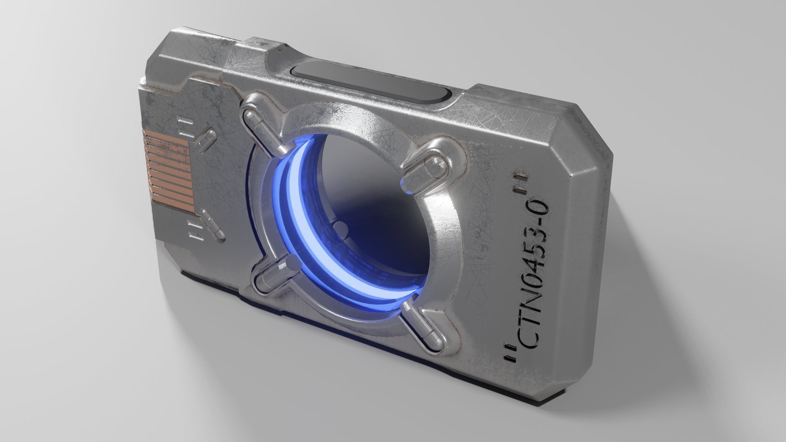 Cortana's chip with funtional lighting ring filestl Etsy