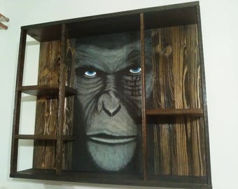 shelf,furniture,painted furniture,gorilla