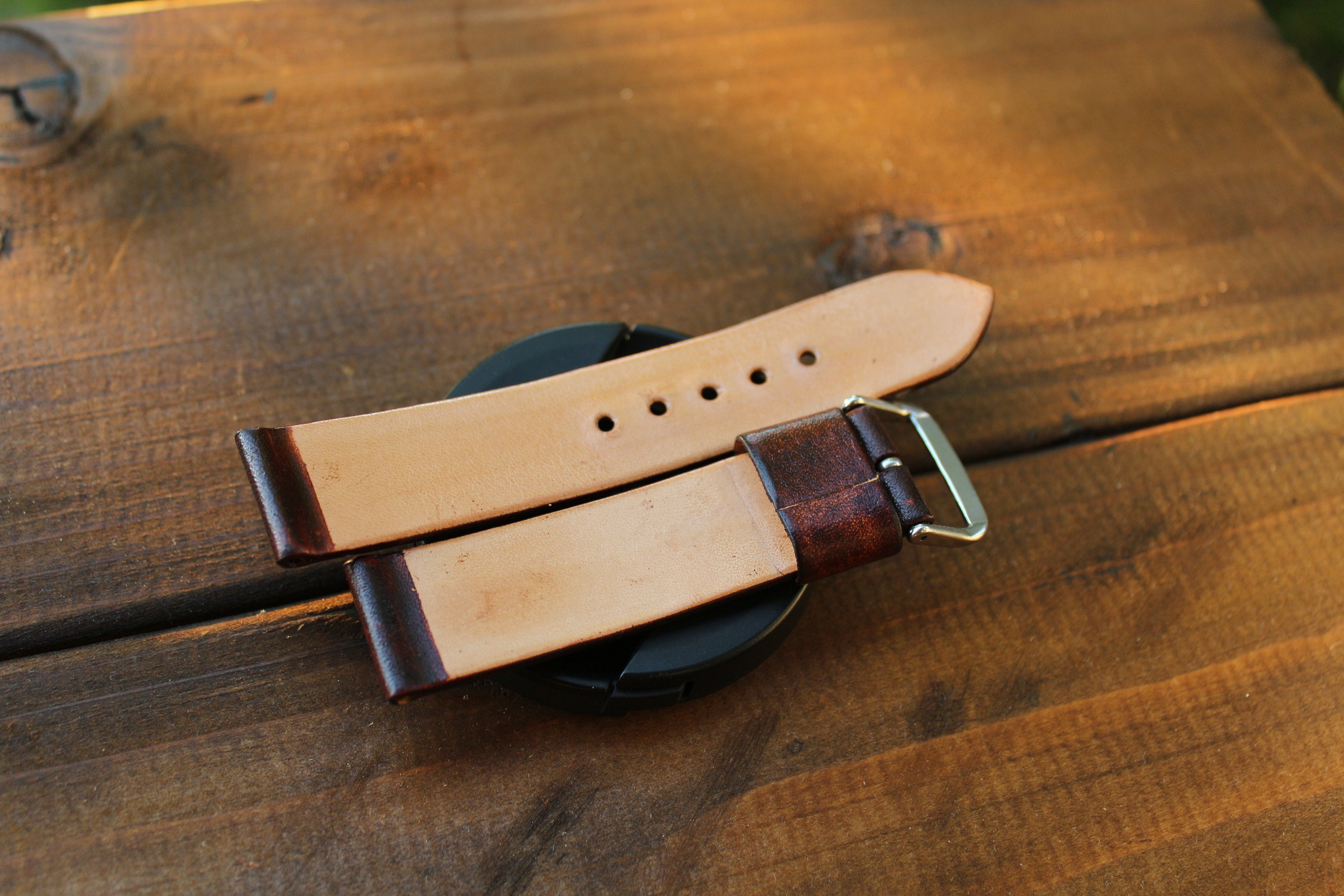 Brown Vintage Leather Watch Strap 16mm 17mm 18mm 19mm 20mm Etsy