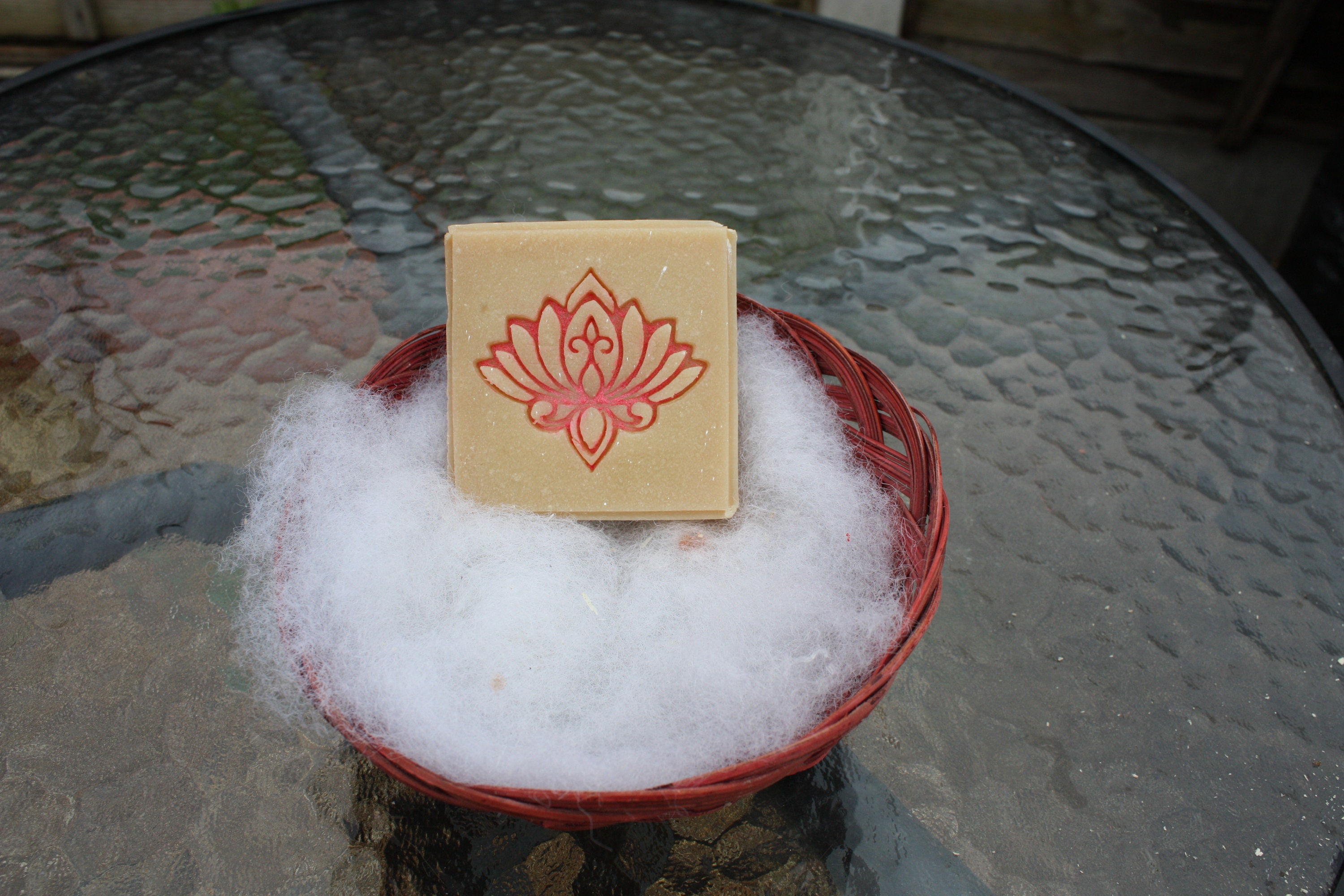 Lotus soap stamp big size,Polymer Clay Stamp,
