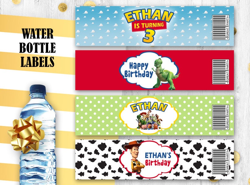 Toy Story Water Bottle Labels