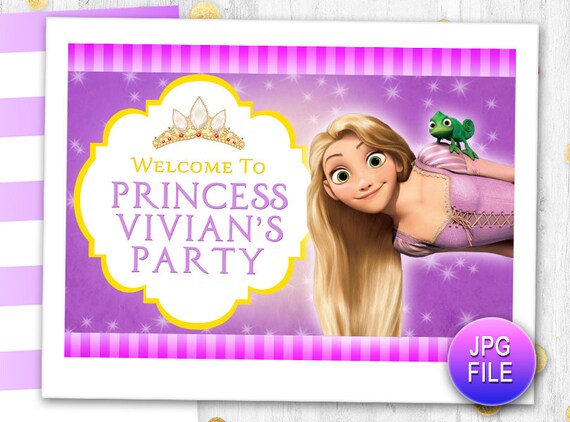 Rapunzel Porte Signe Anniversaire Raiponce Decoration Signe Etsy France