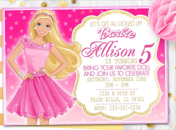 barbie birthday cards