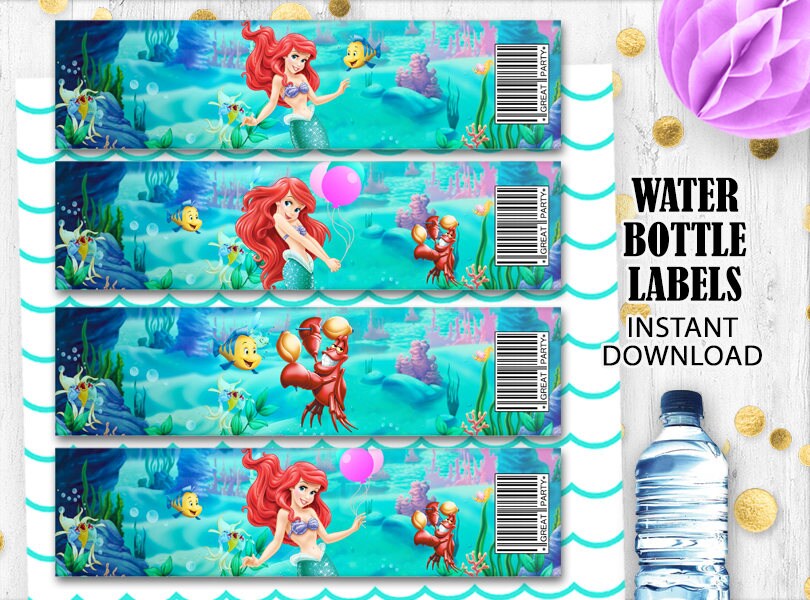 Little mermaid printable labels