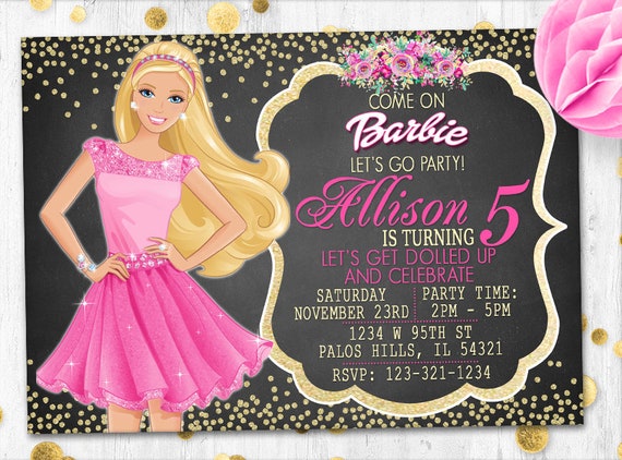 invitation barbie