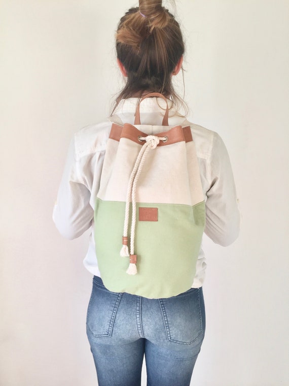 canvas beach backpack