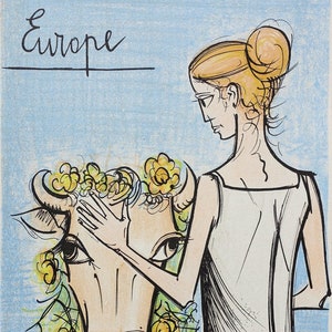 Bernard BUFFET : Europa, Original LITHOGRAPH, MOURLOT, 1968