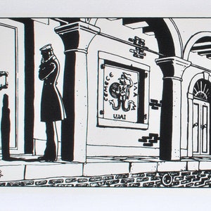 HUGO PRATT : Corto Maltese at Venice, Original Serigraphy, numbered and signed, 600 copies, Dry stamp + certificate