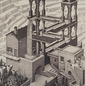 M.C. ESCHER: La Cascata, facsimile firmato, 2008, 450 esemplari