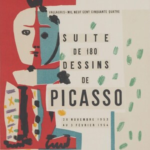 Pablo PICASSO: Clown per Verve, litografia originale vintage, arte moderna, 1954