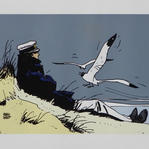 HUGO PRATT : Corto Maltese adventurer , Original signed print, 500 copies, 60x35 cm + certificate