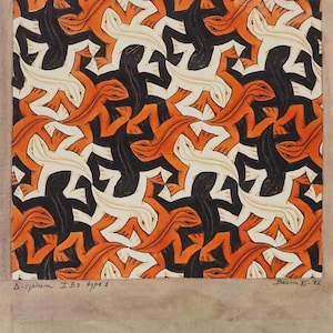 M.C. ESCHER: Lucertole intrecciate, facsimile, 2008, 450 esemplari
