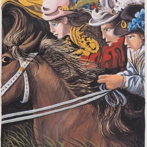 Jean MARAIS: Pedalando a tutta velocità, quadricromia firmata, 1992