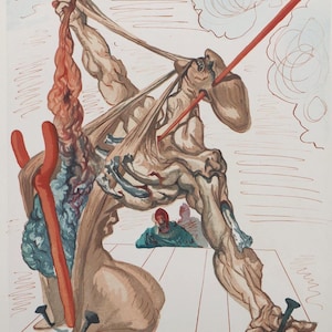 Salvador DALI: Hell 29, The Falsifiers, Original Engraving, DIVINE COMEDIE + certificate
