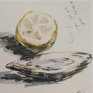 Edouard MANET: Bretagna, Molluschi e crostacei, LITOGRAFIA firmata, 1957