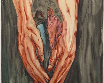 Salvador DALI : Inferno 16, The Rise of Geryon, Original Engraving, DIVINE COMEDY + certificate