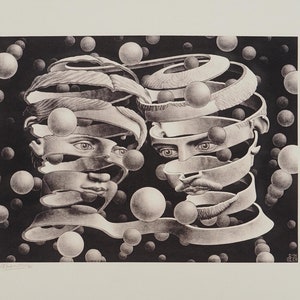 M.C. ESCHER : Amanti surrealista, facsimile firmato, 2008, 450 esemplari