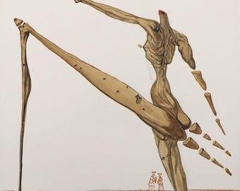 Salvador DALI: Enfer 28, Bertrand de Born, Original Engraving, DIVINE COMEDIE + certificate