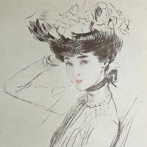 Paul César HELLEU : La duchesse de Marlborough, Héliogravure, 1913