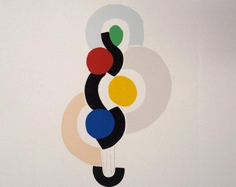 Sonia DELAUNAY :  Rythme and dance, Original signed and numbered LITHOGRAPH, 600 copies