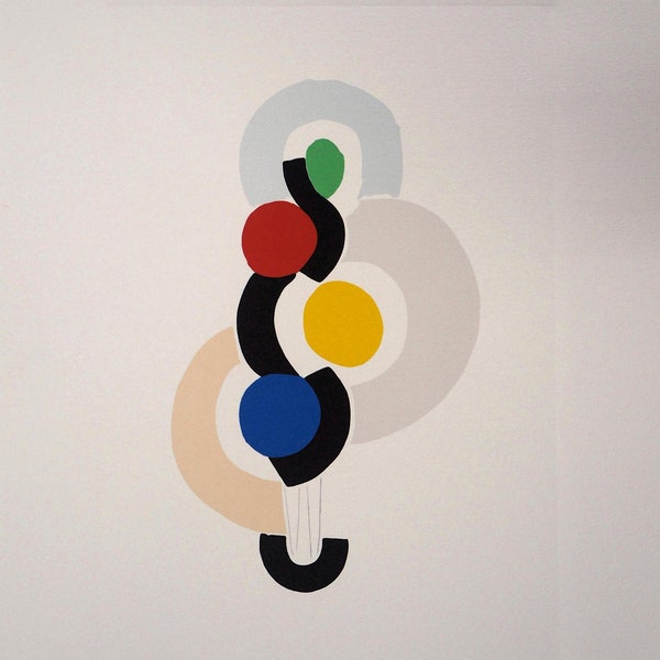 Sonia DELAUNAY :  Rythme and dance, Original signed and numbered LITHOGRAPH, 600 copies