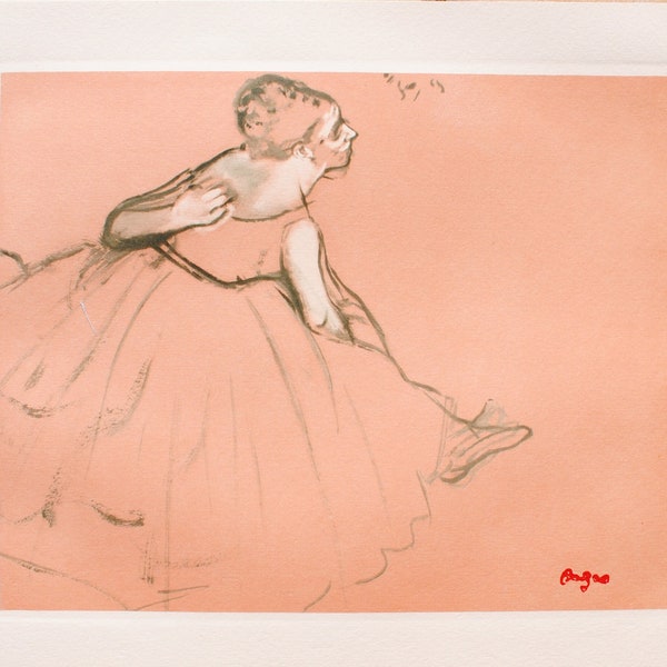 Edgar DEGAS : La Danseuse - GRAVURE signée, 1948