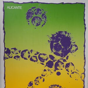 Pierre ALECHINSKY: Copa del mundo, POSTER in litografia originale firmata, 1982