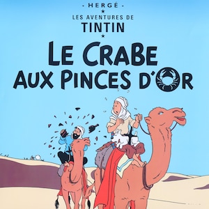 HERGE: El cangrejo de las pinzas de oro, CARTEL original, edición oficial (Museo Tintín)
