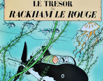 Hergé: Red Rackham's treasure, Original poster, official edition (Tintin Museum)