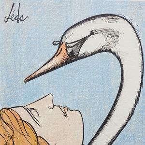 Bernard BUFFET : Léda, Original referenced LITHOGRAPH, MOURLOT, 1968