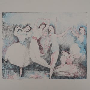 Marie LAURENCIN - The Dancers - Signed Original Lithograph - Feminine Modern Art