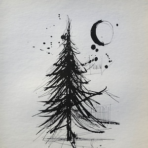 BUFFET Bernard : The Pine - Original handsigned etching - Officially referenced, 1961