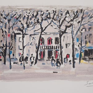 Robert SAVARY - Théâtre de l’Atelier Montmartre - Signed Original Lithograph - Paris 1969