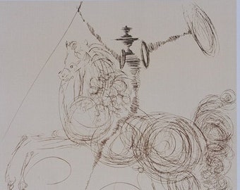 Salvador DALI : Don Quichotte - Signed and numbered LITHOGRAPH, 500 copies