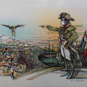 CHAVANON Roger-Louis : Original signed and numbered LITHOGRAPH - Napoléon Bonaparte, 300 copies