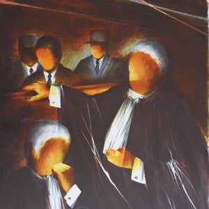 POULET Raymond : The Lawyers - Original signed and numbered LITHOGRAPH, 450ex