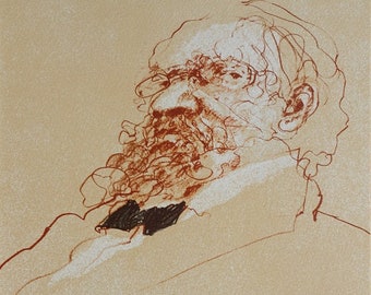 Claude WEISBUCH : Original LITHOGRAPH - Goethe - Arches Vellum paper  + certificate