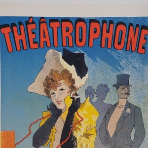 Jules CHERET: Theatrophone, original lithograph signed, 1897