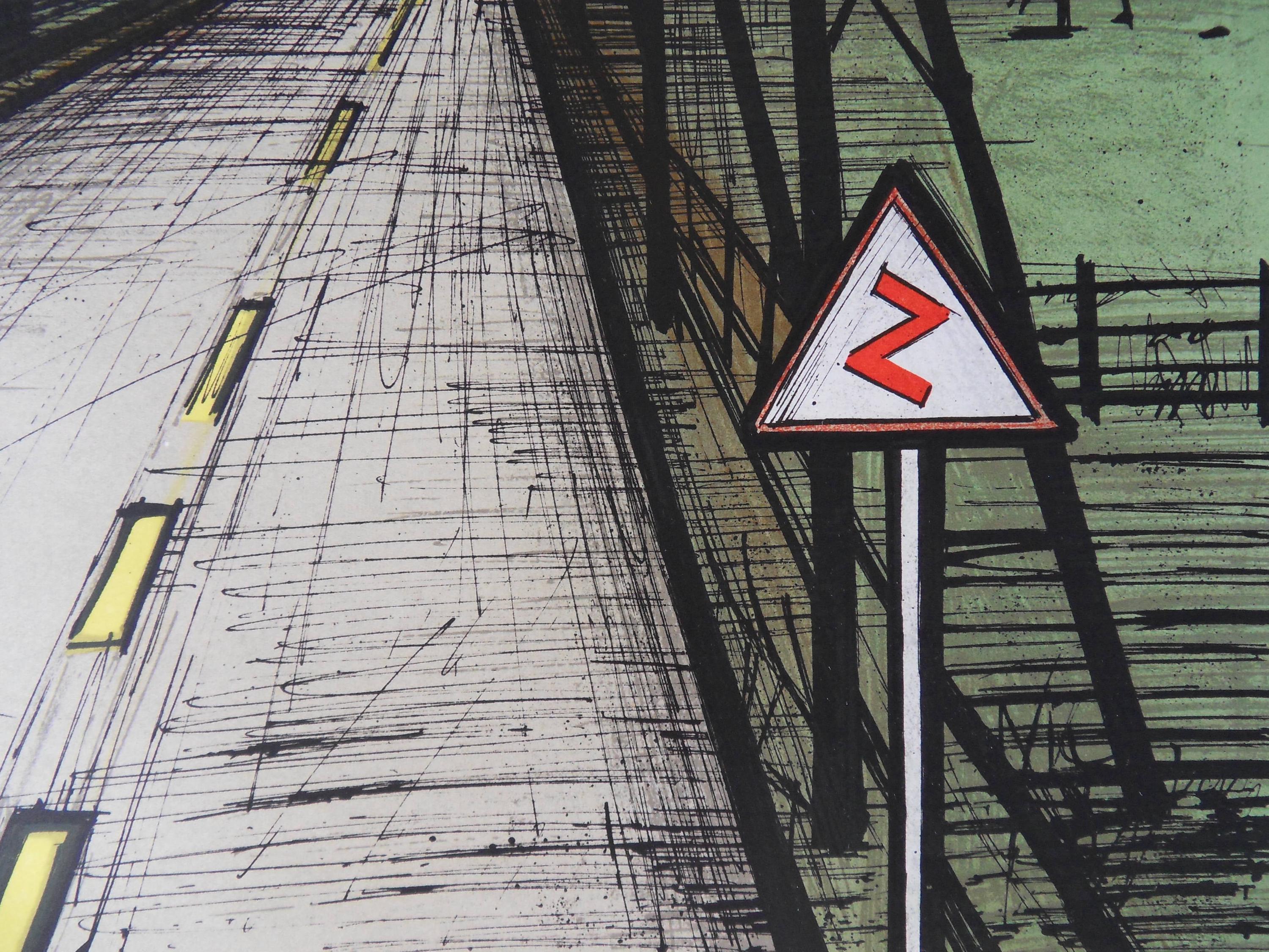 Bernard BUFFET: the Road, Original Signed LITHOGRAPH, 1962