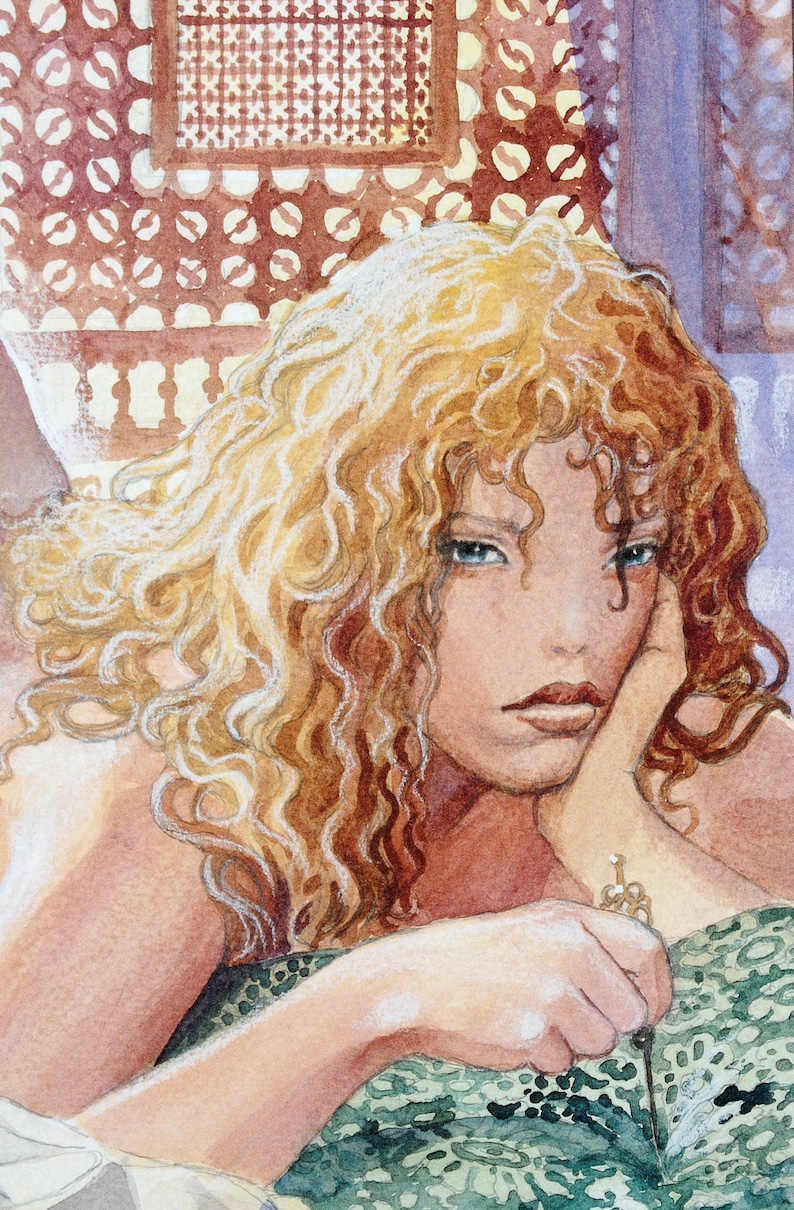 Milo MANARA : Nude Thoughtful woman Erotic signed and Etsy México