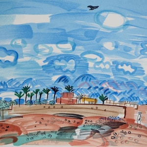 RAOUL DUFY – Litografia Au Maroc 1965 – Atelier Mourlot – 30x24 cm – Firmata in lastra – Omaggio postumo