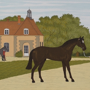 HADDELSEY Vincent :  The arabian pure horse - Signed and numbered Original LITHOGRAPH,  100 copies + certificate